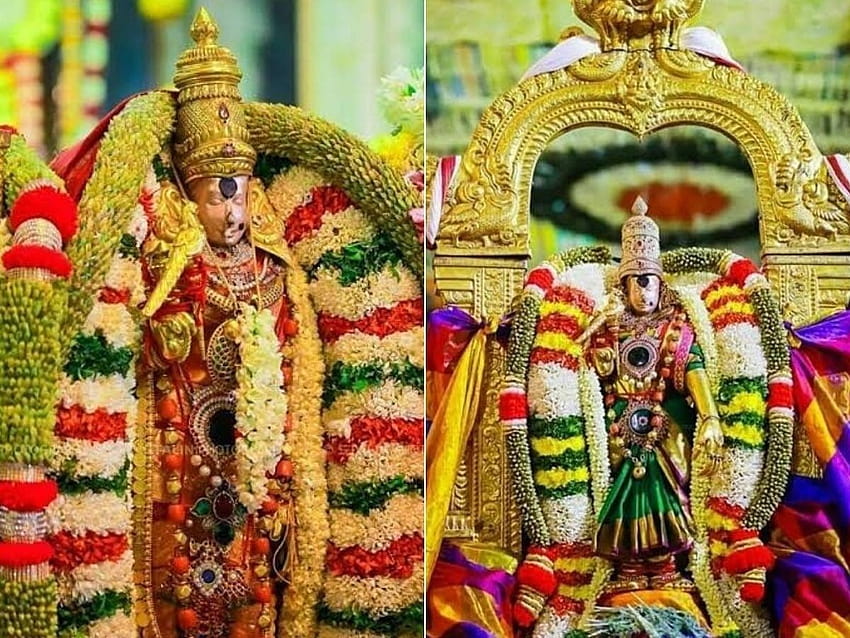 Transmisión en vivo de Meenakshi Thirukalyanam 2020: cómo y dónde ver la boda celestial del Templo Madurai Meenakshi en vivo en línea, meenakshi amman fondo de pantalla