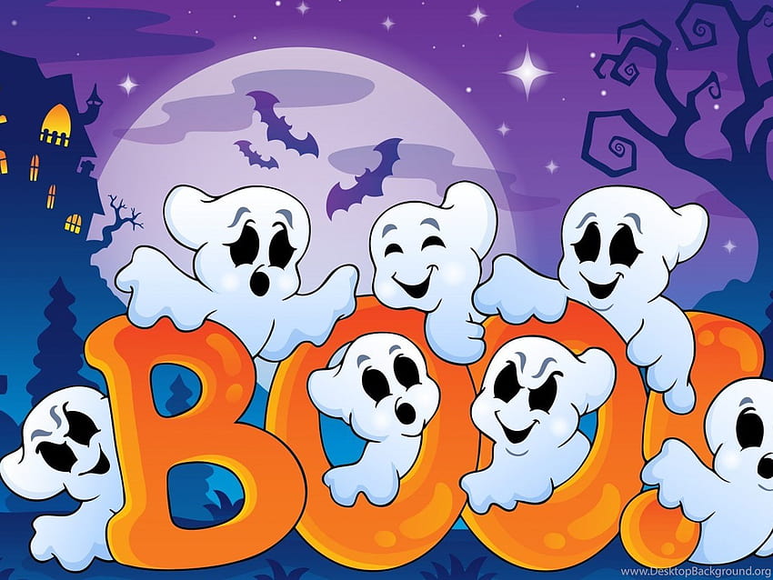 Halloween cute ghost and backgrounds HD wallpapers | Pxfuel