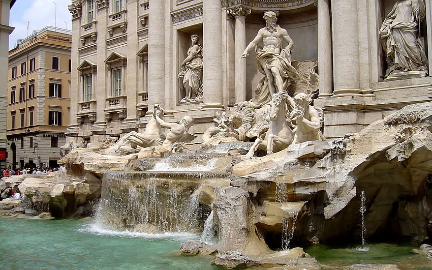 Sculpture Rome Italy Trevi Fountain Trevi Fountain HD Wallpaper Pxfuel