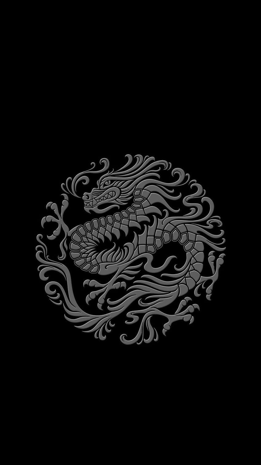 Black Chinese, chinese dark dragon HD phone wallpaper