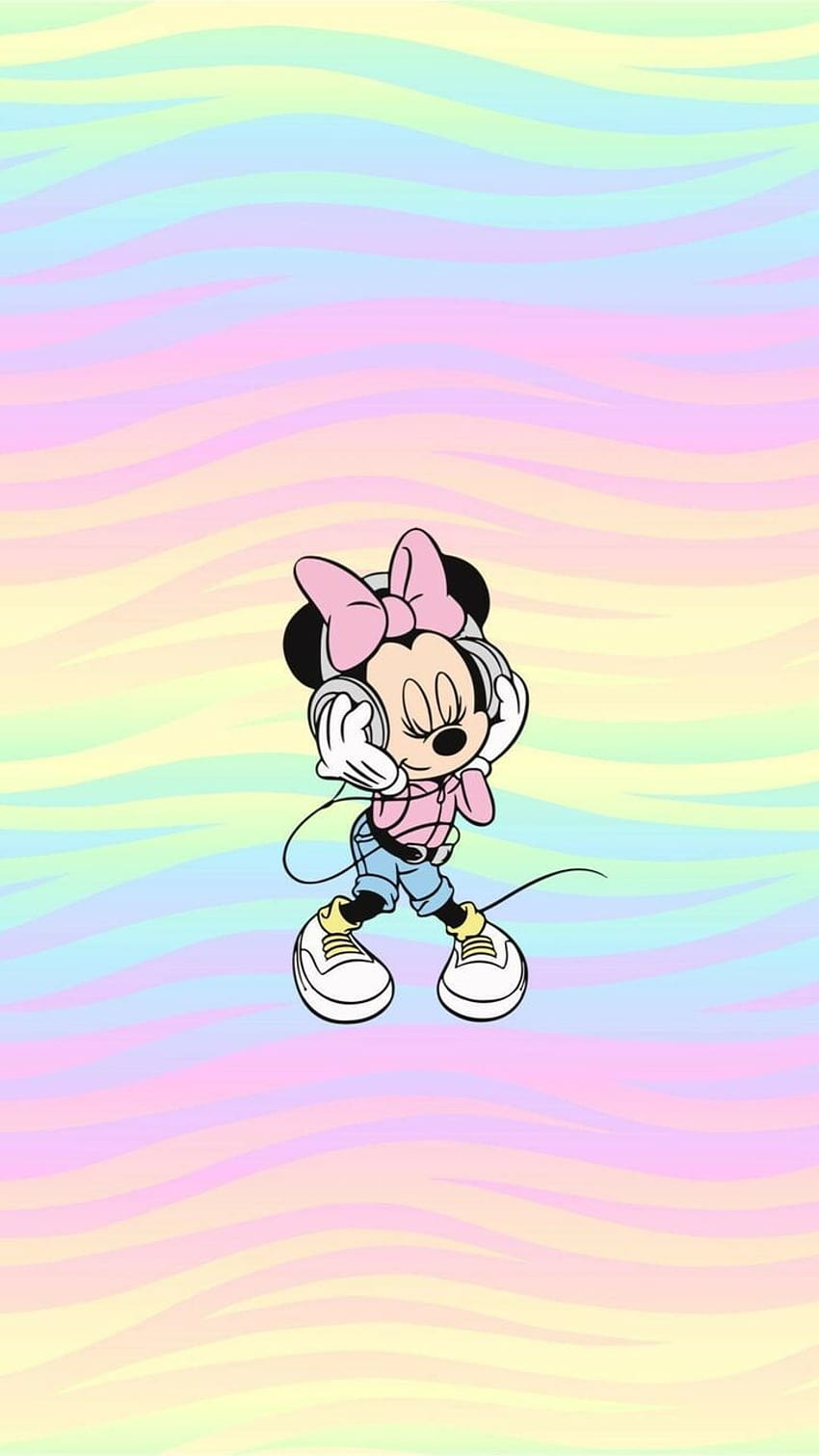Minnie Mouse via Twitter Gutschrift an den Künstler, ästhetische Minnie Maus HD-Handy-Hintergrundbild