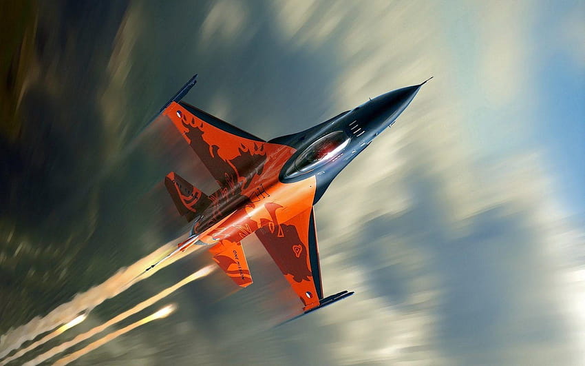 F 16 ファイティング ファルコン戦闘機、航空ワイド 高画質の壁紙