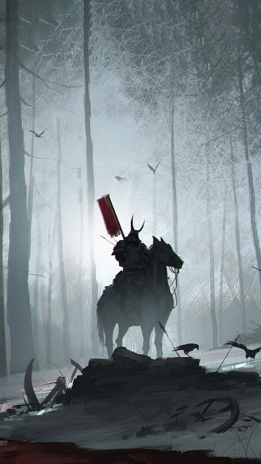 326360 Samurai, Warrior, Forest, Art, Fantasy, phone , Backgrounds, and, fantasy iphone HD phone wallpaper