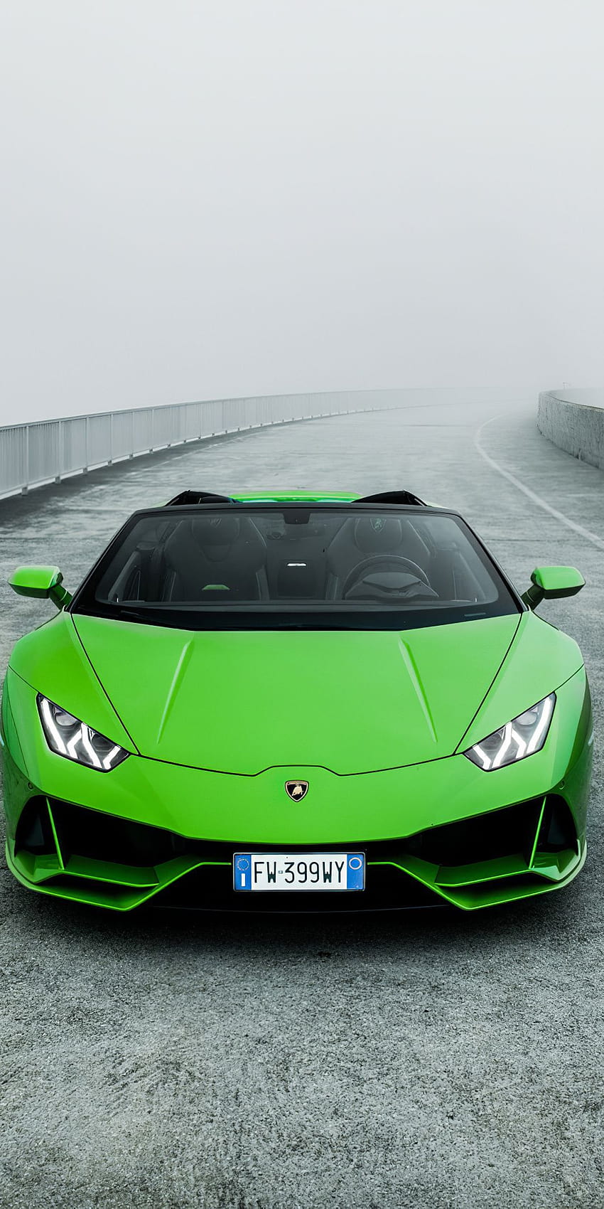 1080x2160 Lamborghini Huracan EVO Spyder, green car, 2020 HD phone wallpaper