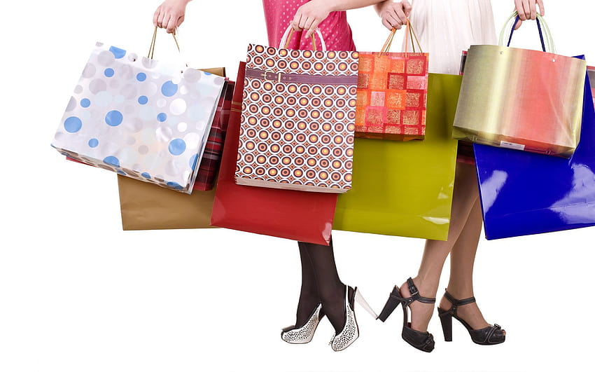 Shopping, bags and women HD wallpaper