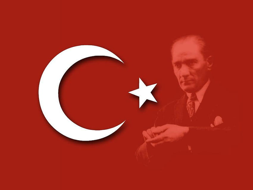 flags turkey ataturk mustafa kemal turkish great leader HD wallpaper