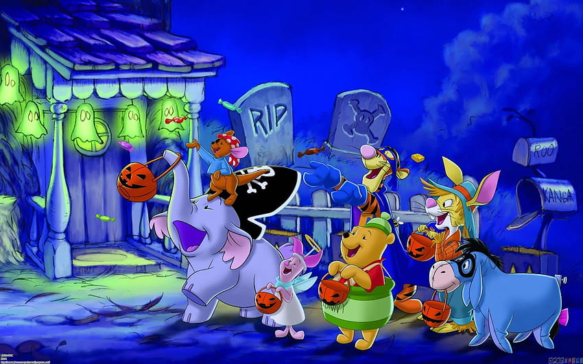 Disney halloween, trick or treating for candy, halloween trick or treat HD wallpaper