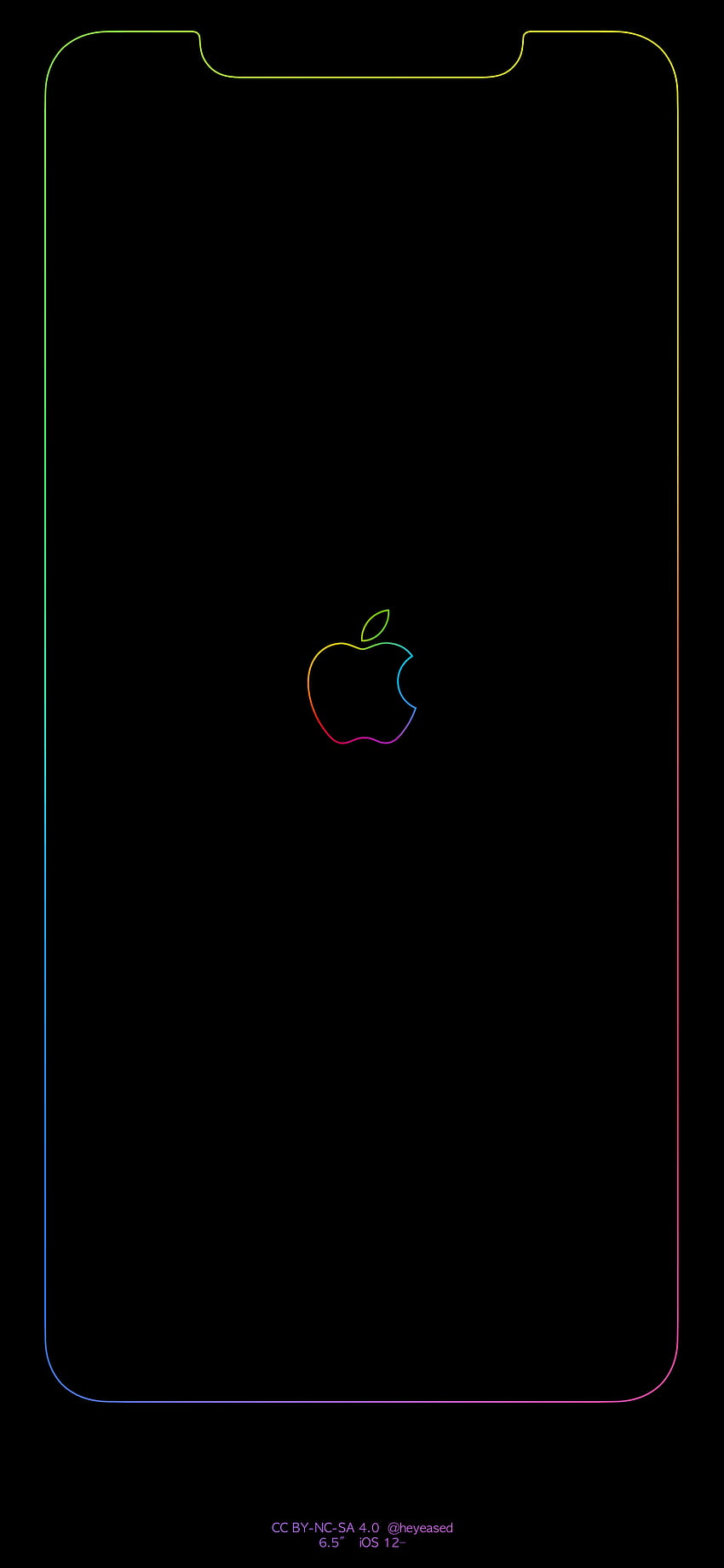 レインボー ボーダー & アップル ロゴ iPhone Imgur リンク : iphone, ボーダー HD電話の壁紙