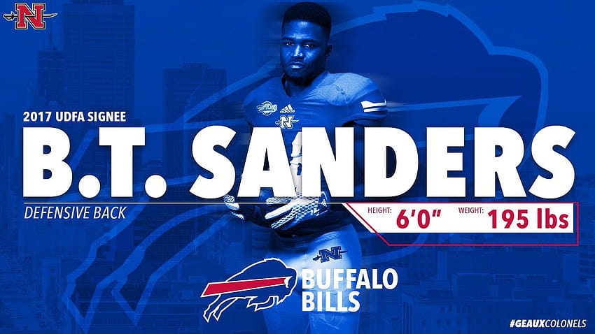 Sanders inks agent deal with Buffalo Bills, buffalo bills 2017 HD wallpaper