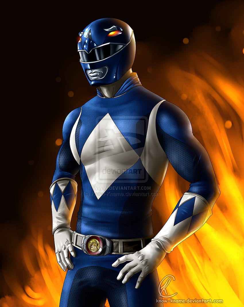 Blue Power Ranger de Know Kname [900x1131] para tu blue ranger fondo de pantalla del teléfono