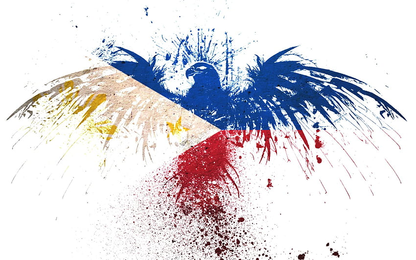 Eagles Hawk Flaggen Philippinen weiße Hintergründe 1920x1200, Hawkai HD-Hintergrundbild