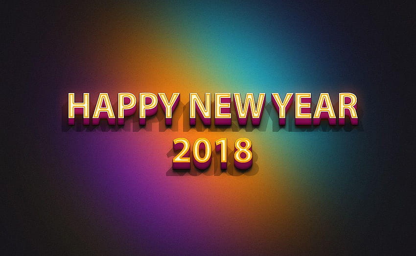 Happy New Year 2018 swot analysis of an individual, 3d 2018 HD wallpaper