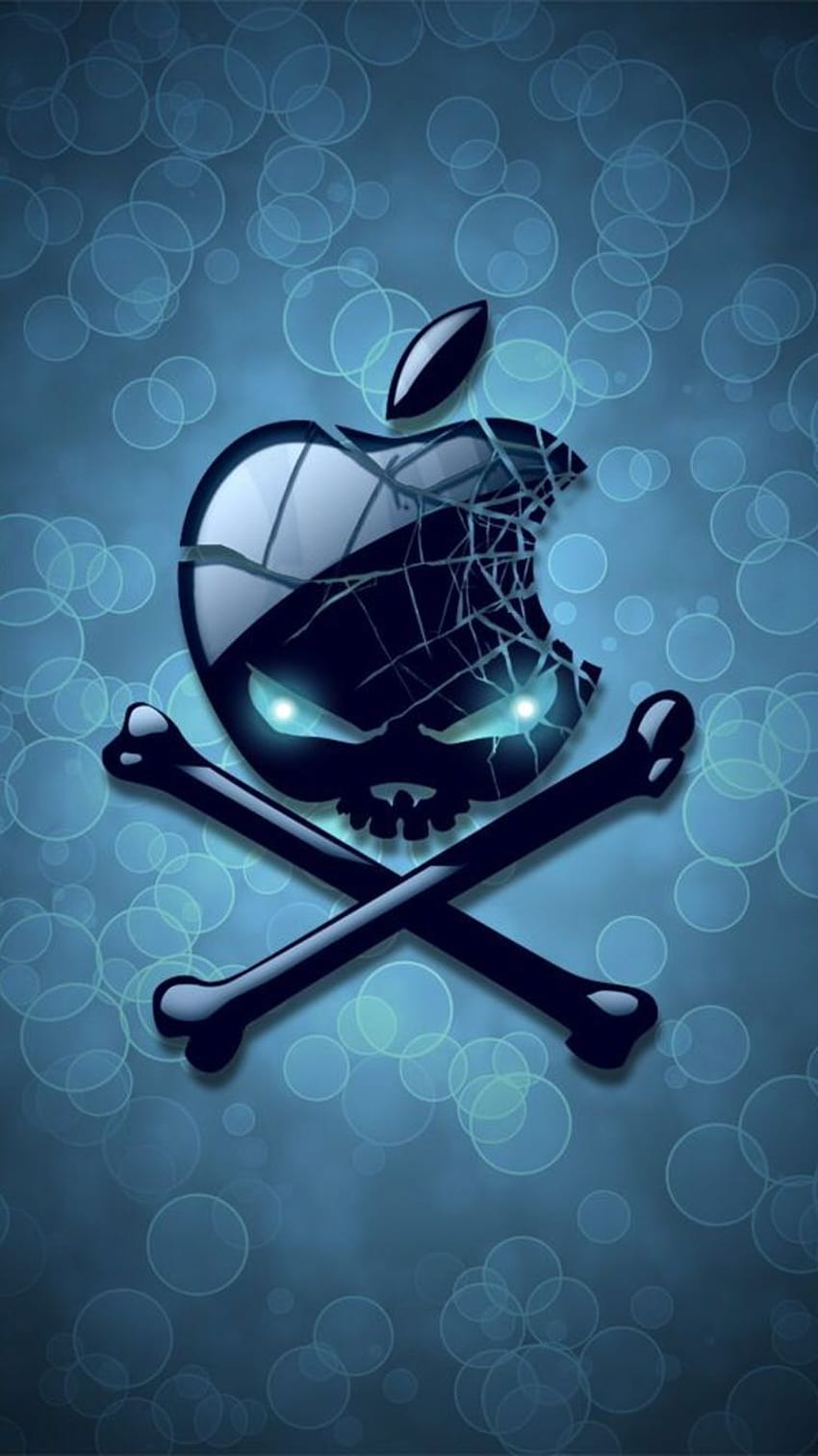 Skull Apple Logo, apple skull HD phone wallpaper