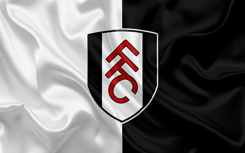 Fulham FC, silk flag, emblem, logo, Fulham HD wallpaper
