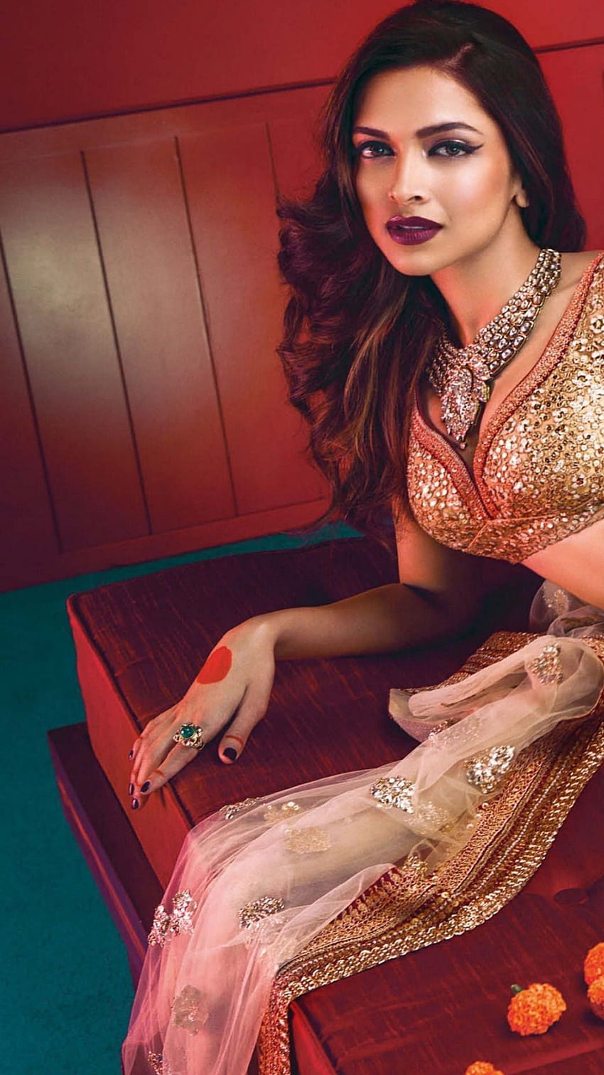 Deepika Padukone, Nupcial, Lehenga Choli, Vogue, , Celebridades / India fondo de pantalla del teléfono