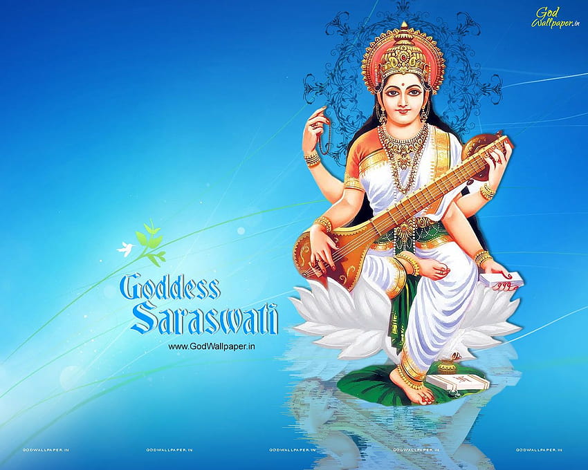 Goddess Saraswati, lord saraswati HD wallpaper