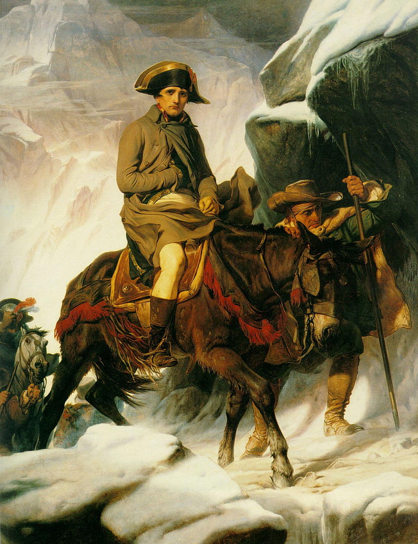Napoleon Bonaparte I Napoelon melintasi Pegunungan Alpen wallpaper ponsel HD