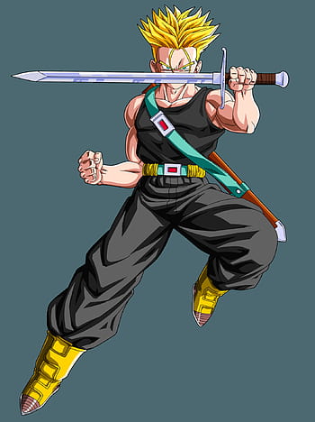 Future Trunks Super Saiyan Rage (Edited Sword) by 345boneshoss on