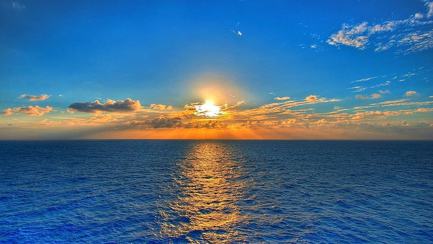 Sun and Sea, wave sunlight HD wallpaper