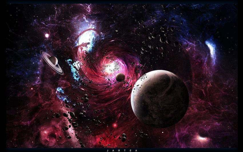 planeta, Espaço, Galáxia, Buracos Negros / a papel de parede HD