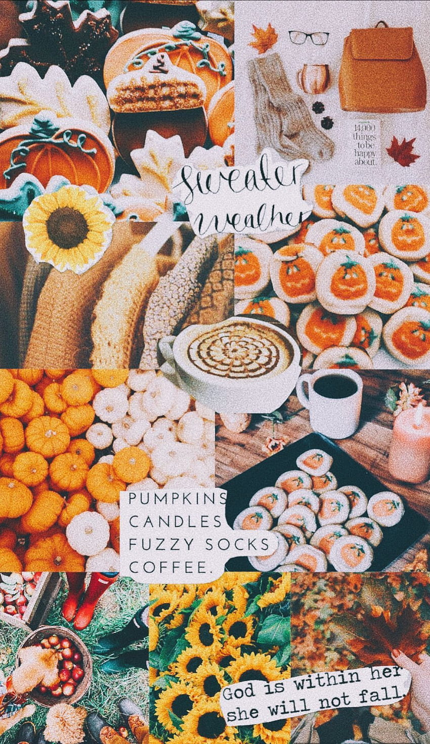 Sweater Weather in 2020, aesthetic autumn collage HD phone wallpaper