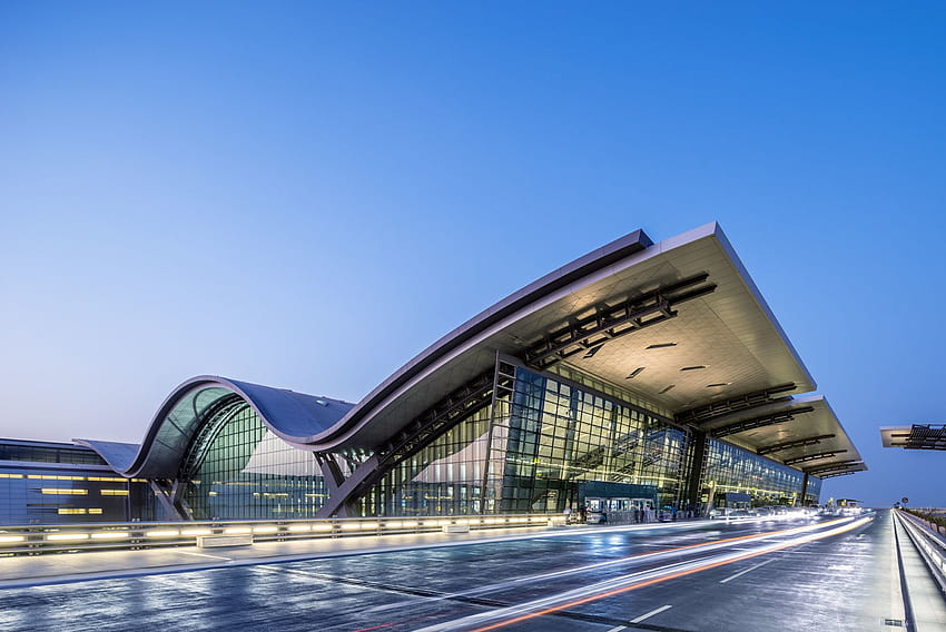 Hamad International Airport Passenger Terminal Complex, największe światowe lotniska Tapeta HD