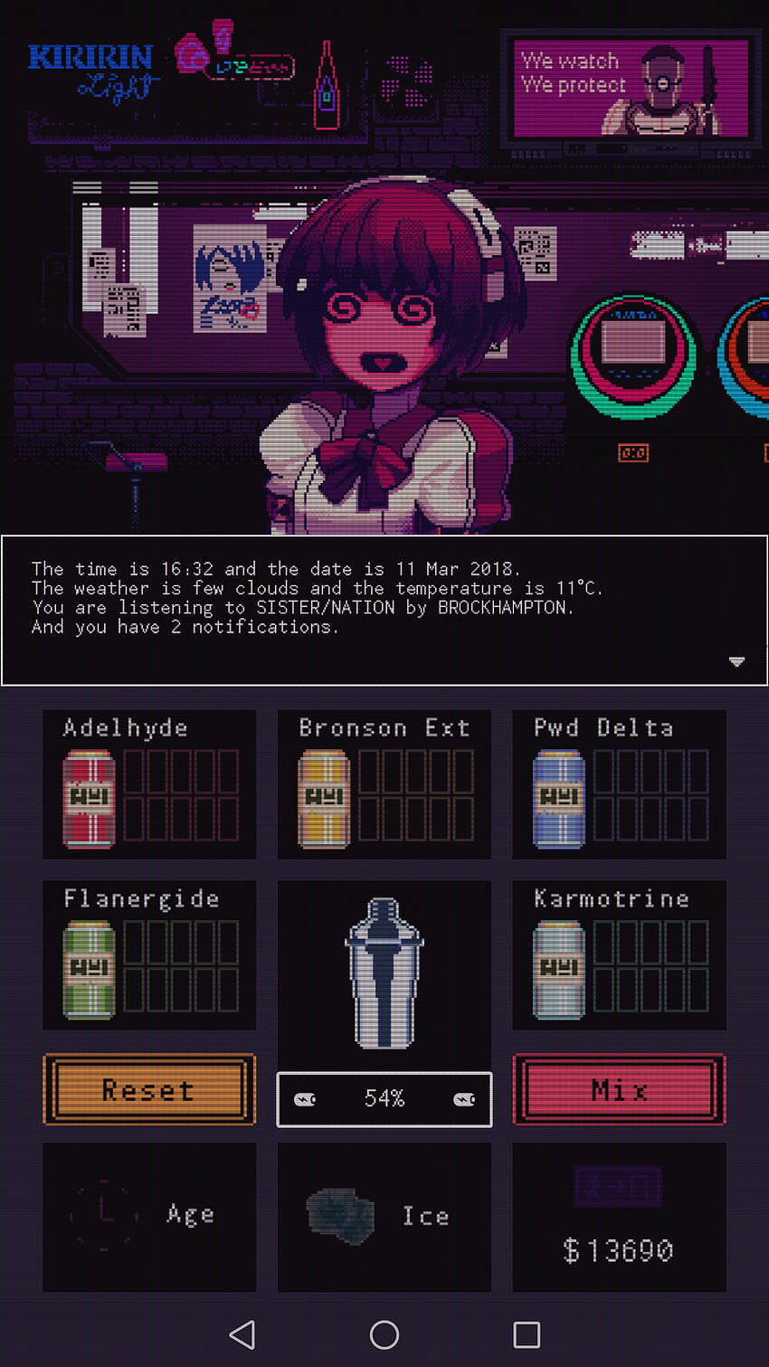 20 VA11 HallA Cyberpunk Bartender Action HD Wallpapers and Backgrounds
