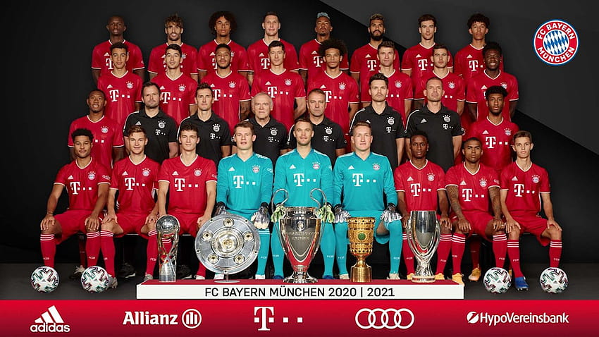 La squadra ufficiale dell'FC Bayern, campione del Bayern Monaco Bundesliga 2021 Sfondo HD