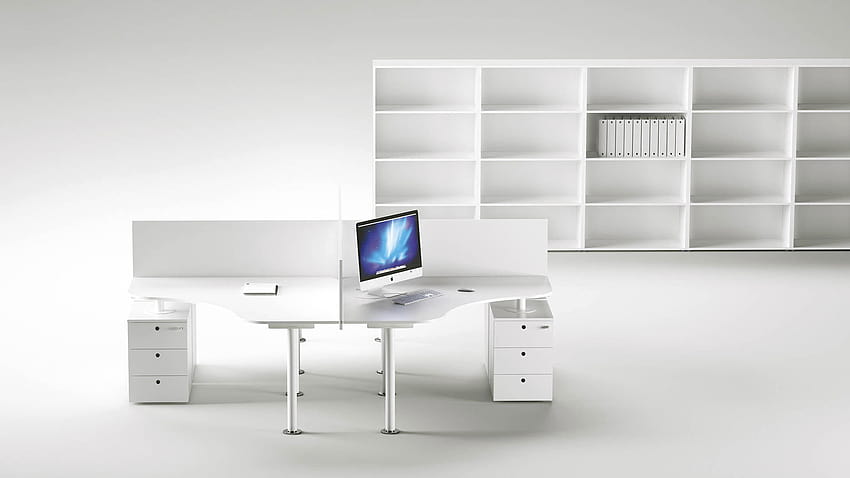 4 Desk and Shelves HD wallpaper