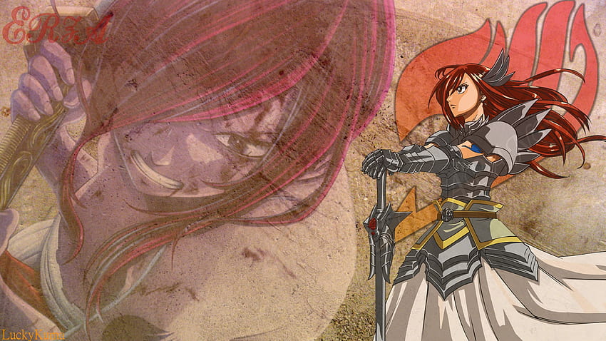 broń fairy tail szkarłatna erza titania wojownicy anime anime girls miecze erza 3840x2160 wallpape – Tapeta HD