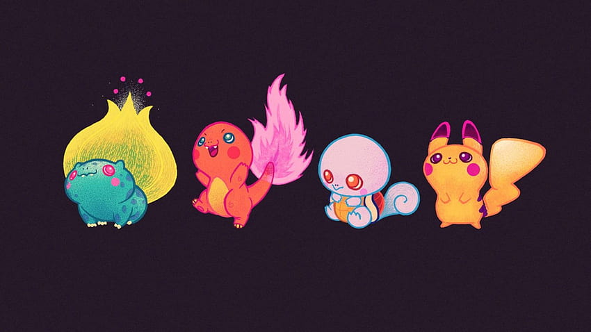 Pokémon , Chibi, grafia de Estúdio, Fundo Preto, Animal • Para Você, pokemon chibi papel de parede HD