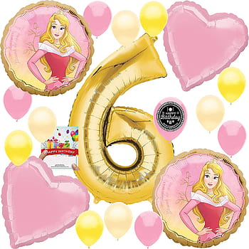  Disney Princess Aurora Birthday Party Supplies Bundle Including  Plates, Napkins, Utensils, and a Printed Ribbon : Home & Kitchen