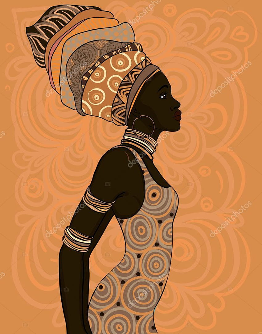 Afrykańska czarna kobieta kreskówka, czarna dziewczyna kreskówka Tapeta na telefon HD