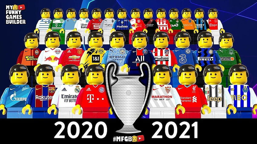 Champions League 2020/21 • Vorschau auf die Auslosung der Gruppenphase Saison 2021 im Lego Football Film, Euro Cup 2021 HD-Hintergrundbild