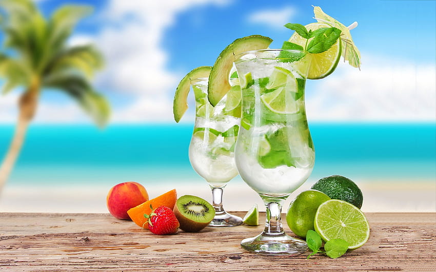 Summer Drinks, summer fruit cocktails HD wallpaper