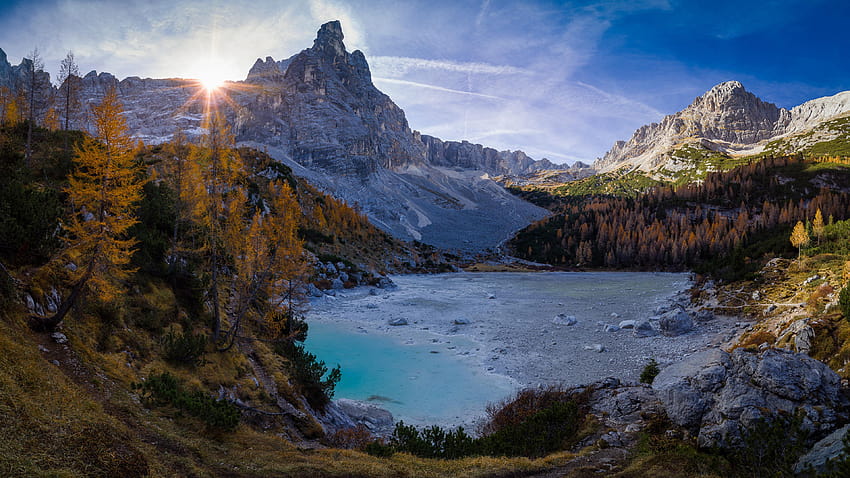 Cortina D'ampezzo Province Of Belluno Lago Di Sorapis Lake In, mountain lake dolomites italy HD wallpaper