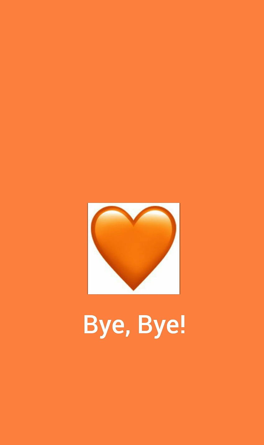 Orange Heart, heart orange HD phone wallpaper