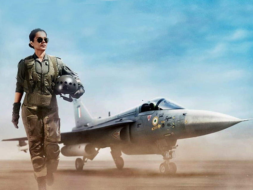 Penampilan pertama Tejas: Kangana Ranaut terlihat berani dan berwibawa sebagai pilot Angkatan Udara India Wallpaper HD