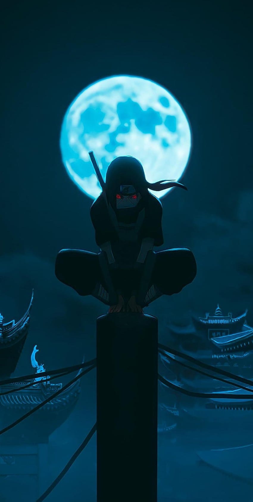 Itachi Uchiha Blue Moon: r/naruto, Naruto-Mond HD-Handy-Hintergrundbild