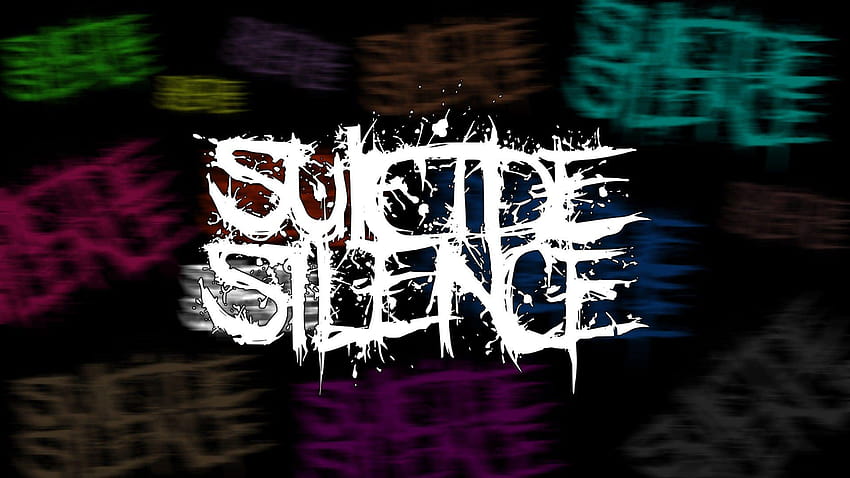 : illustration, text, music, graphic design, brand, suicide silence HD wallpaper