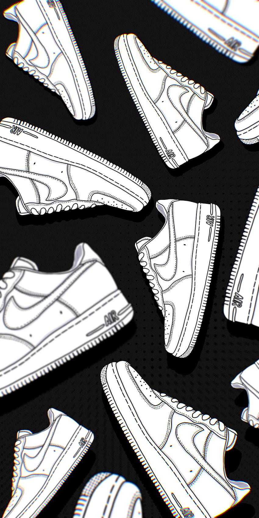 Обувки Nike Air Force 1 White & Black, nike af1 HD тапет за телефон