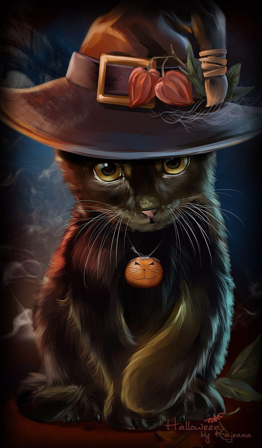 fondo de pantalla de ojos de gato de halloween