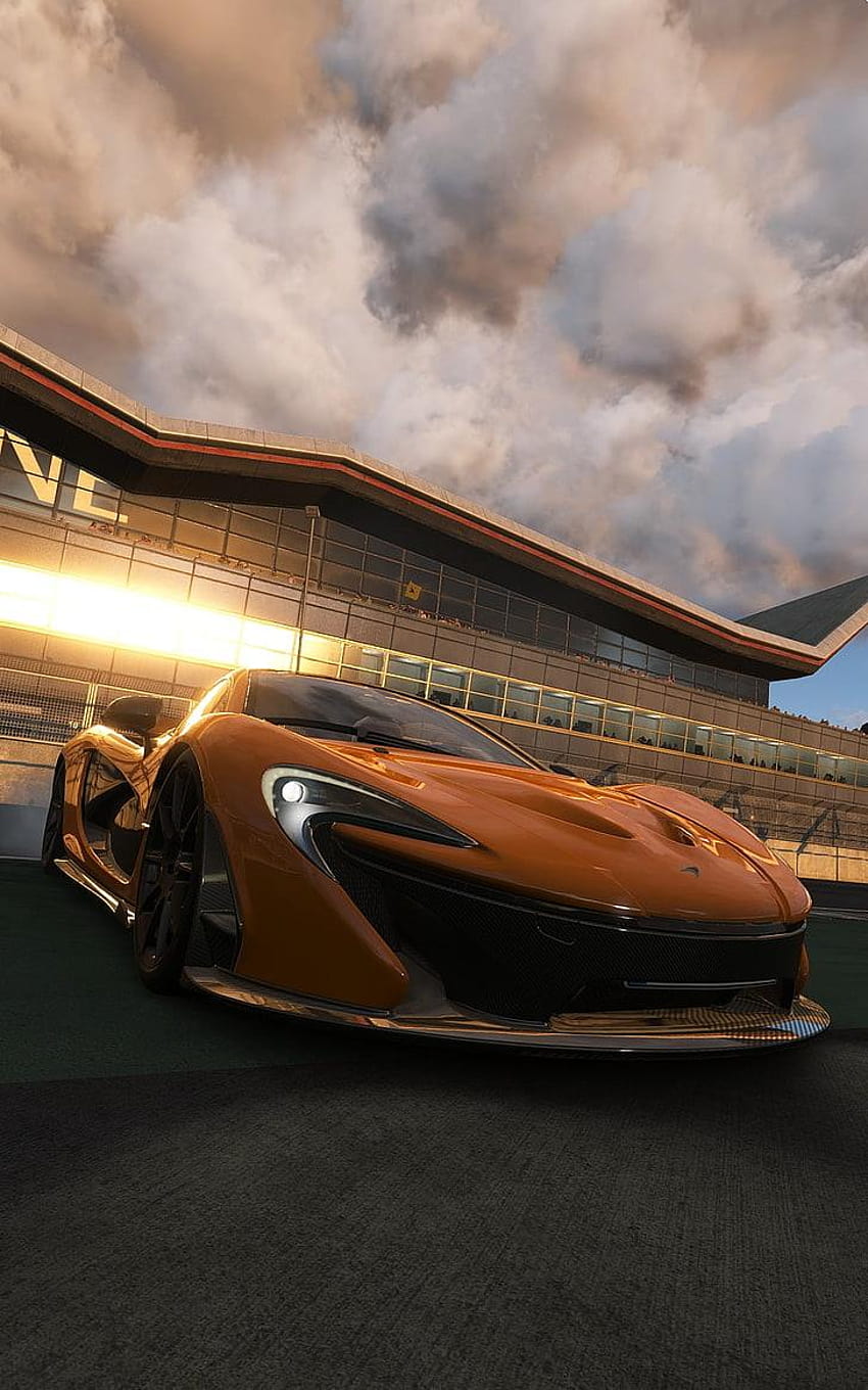 : brown sports car, Project cars, video games, mclaren p1 night android HD phone wallpaper