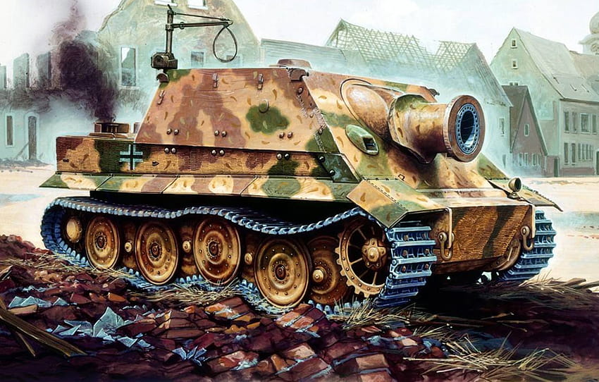 SAU, 38 cm RW61 on assault mortar Tiger, Shturmtigr, Storm Panzer VI ...