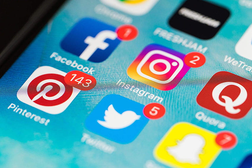 Social Media Apps Stock, social media logo HD wallpaper