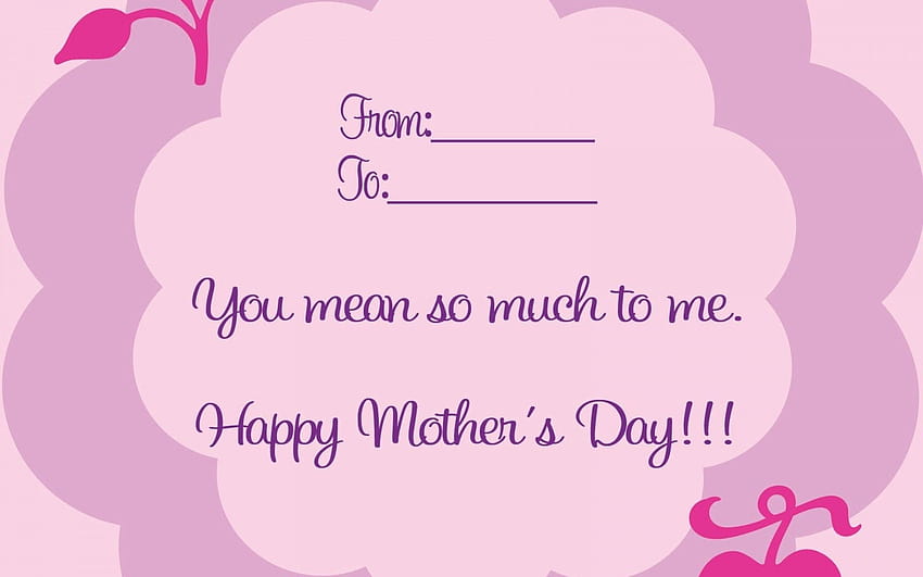 Mothers Day Card [1920x1200] for your , Mobile & Tablet, dear mother HD wallpaper
