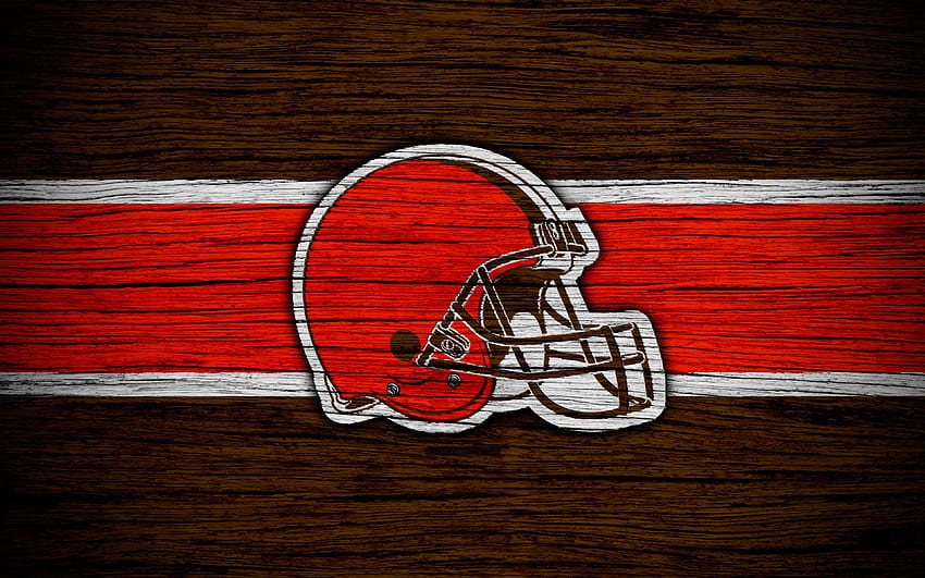 Cleveland Browns, NFL, textura de madera, computadora de los Cleveland Browns fondo de pantalla