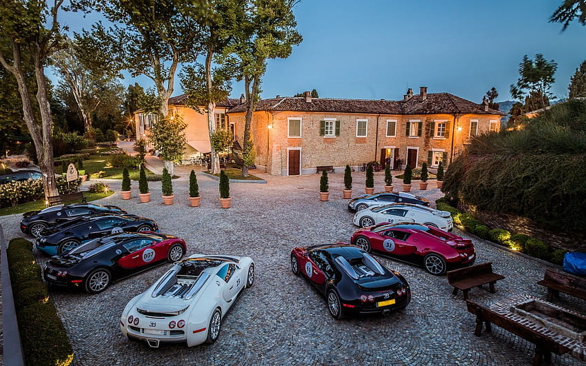 Луксозно имение с автомобили, милиардерски начин на живот HD тапет
