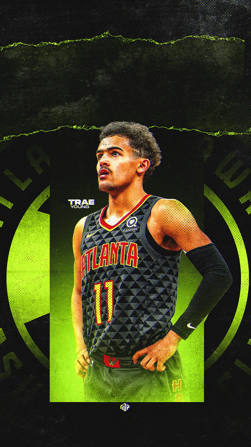 Trae Young Wednesday Graphic on Behance, trae young atlanta hawks nba HD phone wallpaper
