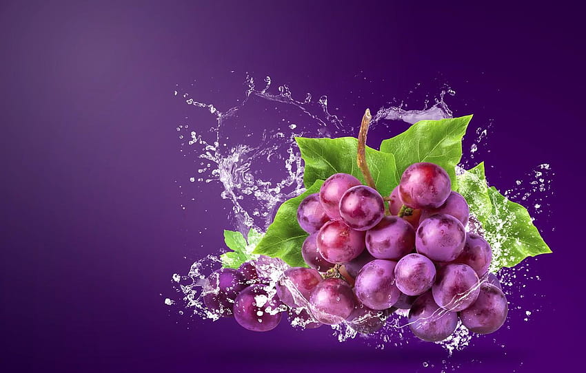 acqua, schizzo, , uva, grappolo per, l'uva Sfondo HD